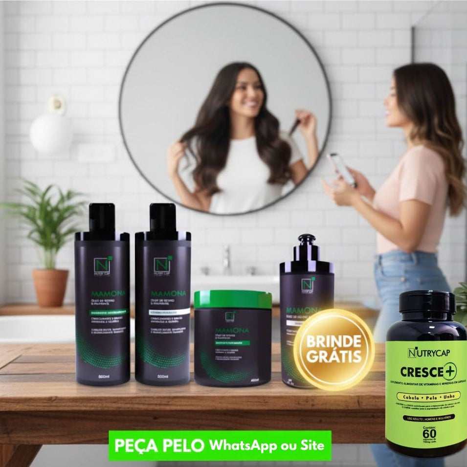 Kit Mamona Completo + Brinde Suplemento Vitamínico 2 meses