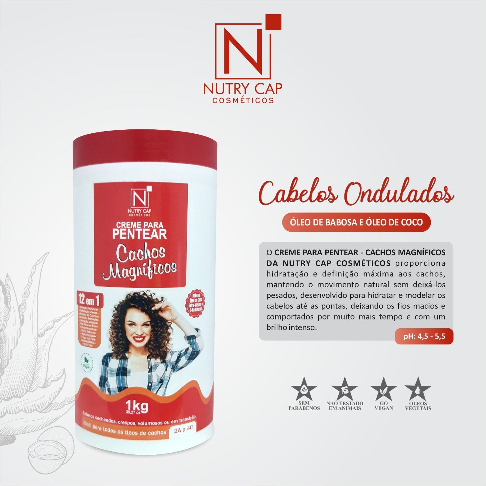 Creme para Pentear cachos magníficos Nutry Cap 1kg