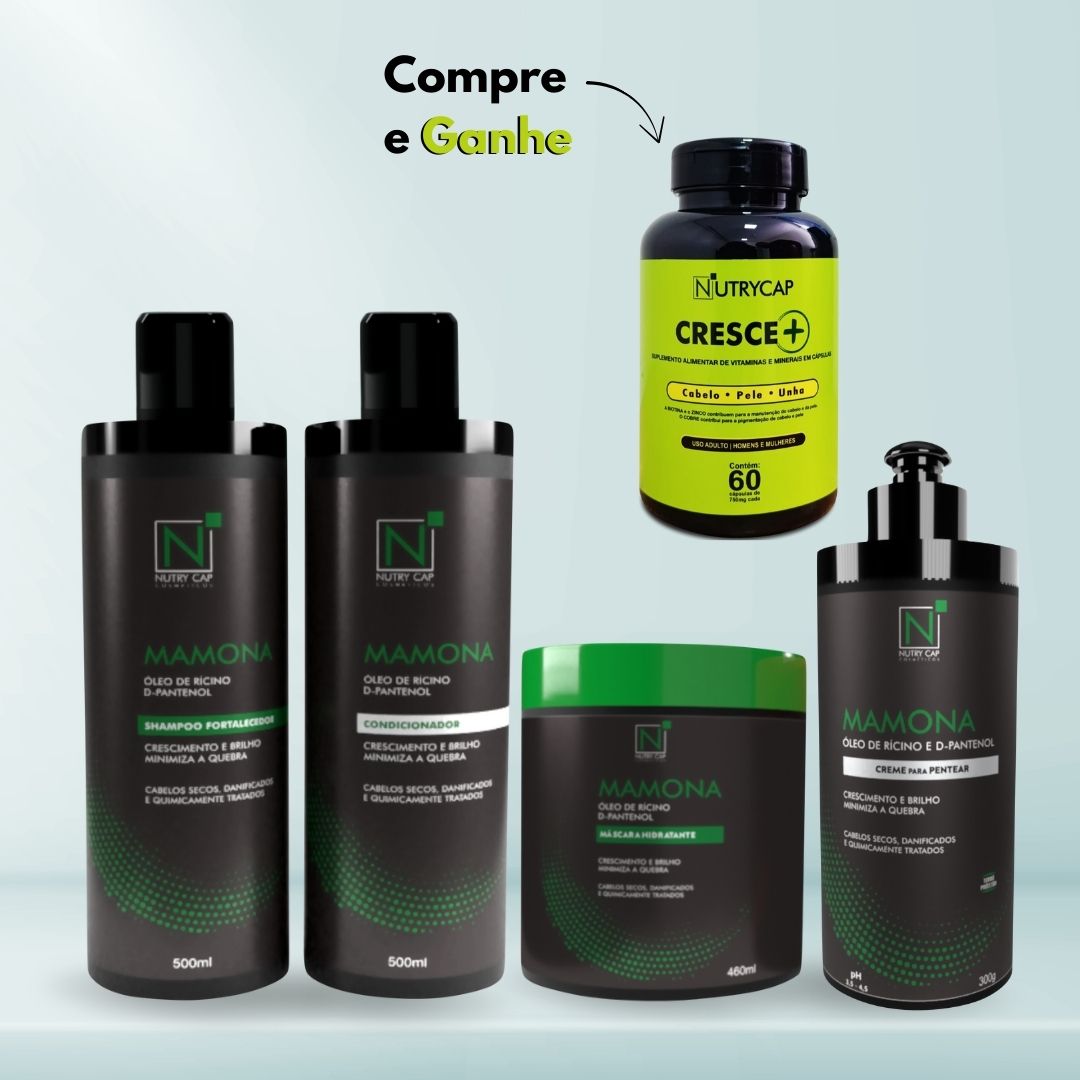 Kit Mamona Completo + Brinde Suplemento Vitamínico 2 meses