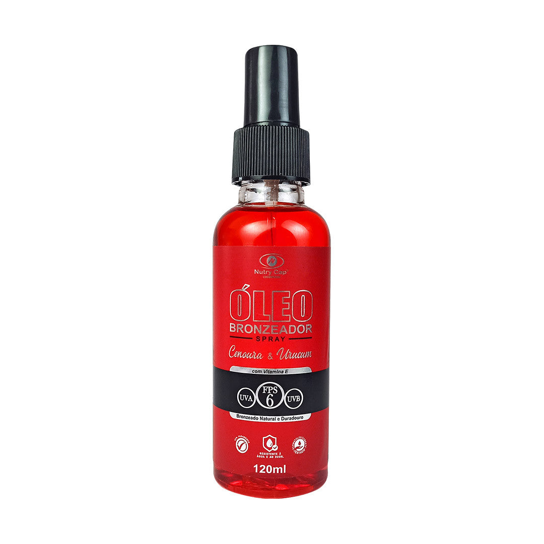 Óleo Bronzeador Spray com Cenoura e Urucum 120ml