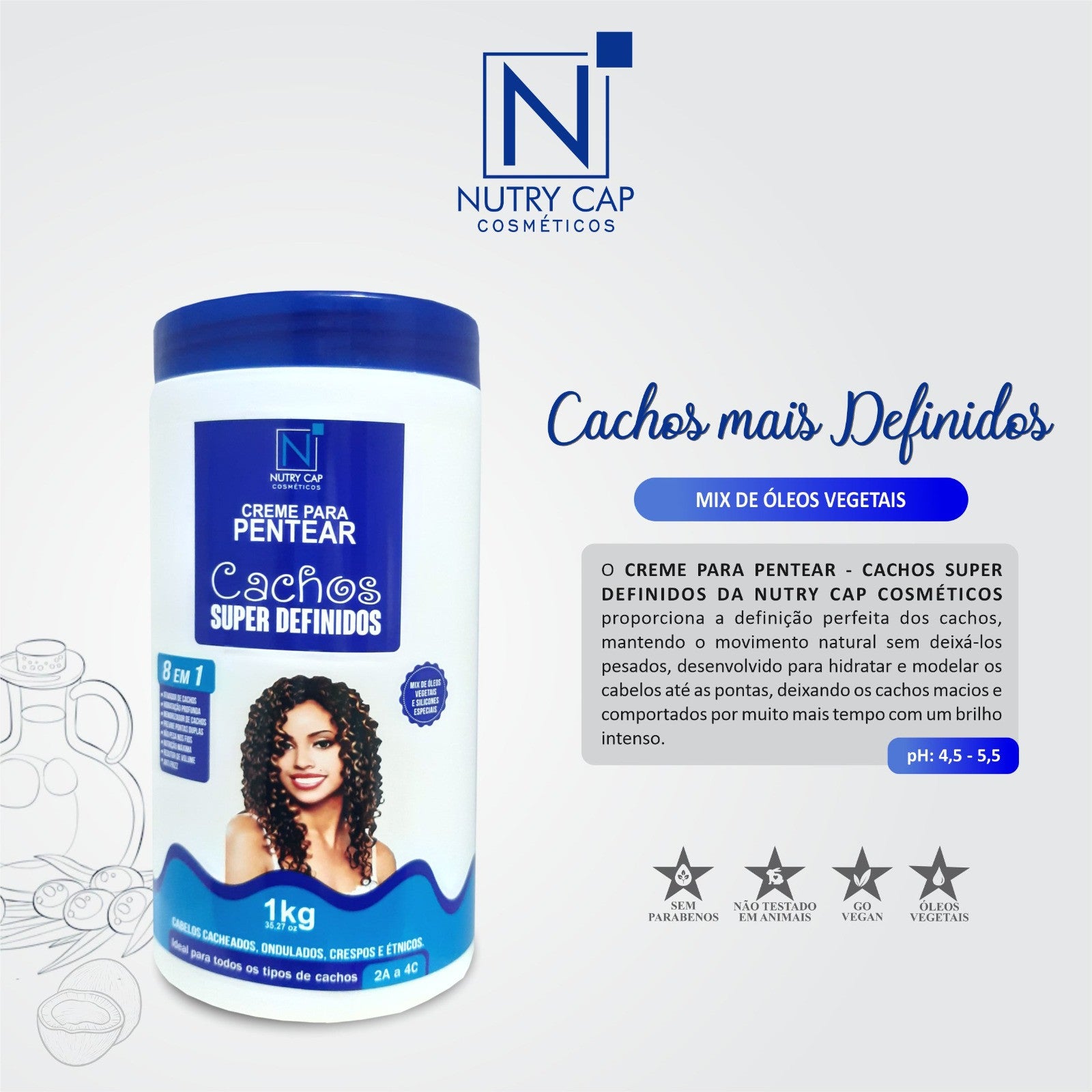 Creme para Pentear Cachos Super Definidos 1Kg