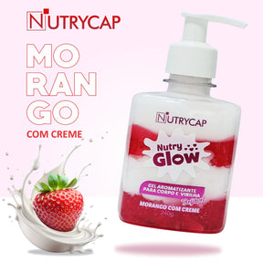 Glow Gel Beijável com Aroma de Morango com Creme 240g
