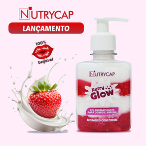 Glow Gel Beijável com Aroma de Morango com Creme 240g