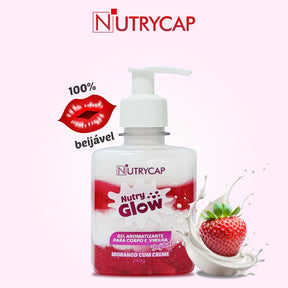 Glow Gel Beijável com Aroma de Morango com Creme 240g