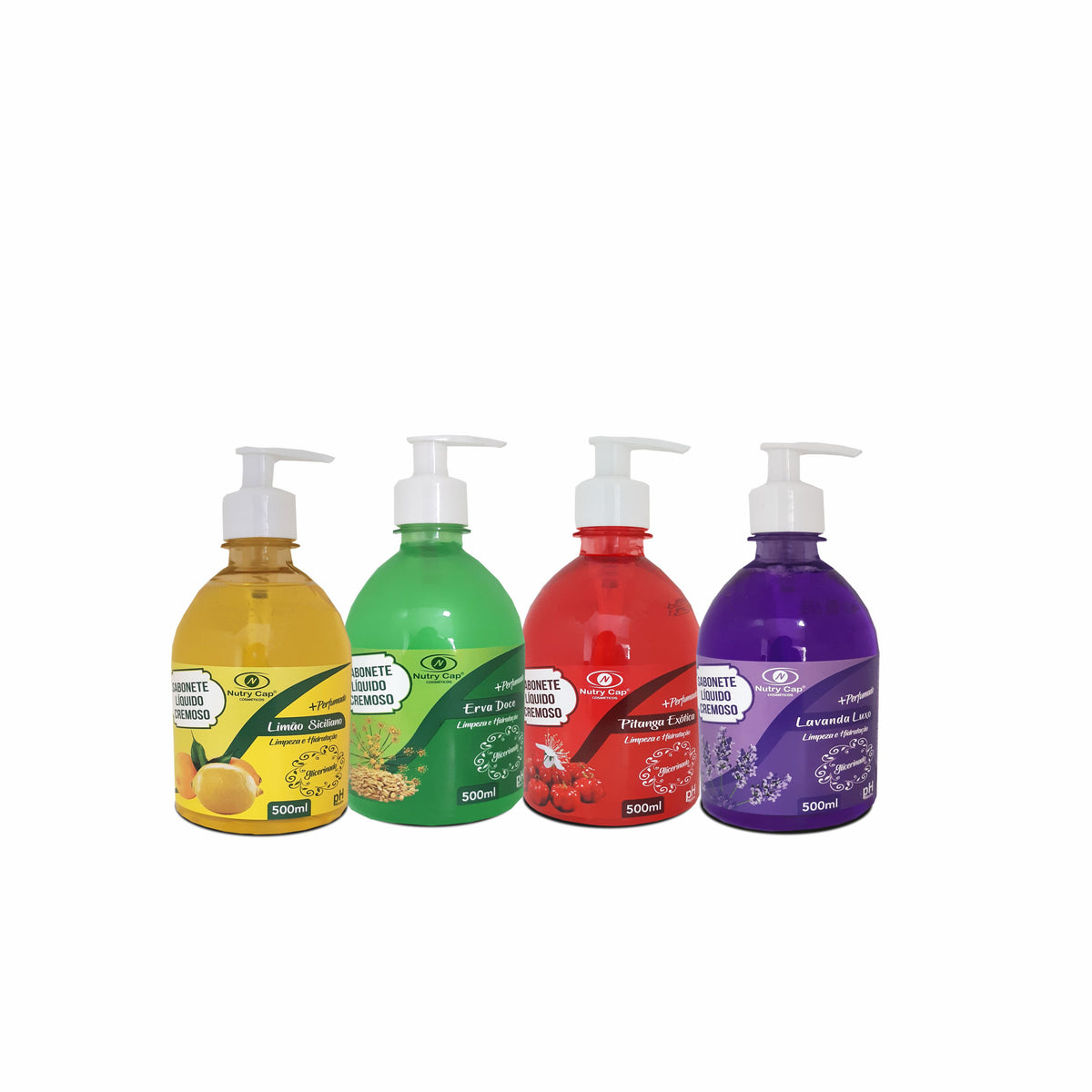 Kit 4 Sabonetes Líquido Cremoso