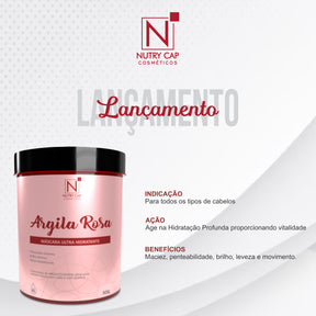 MÁSCARA ULTRA HIDRATANTE ARGILA ROSA 900g